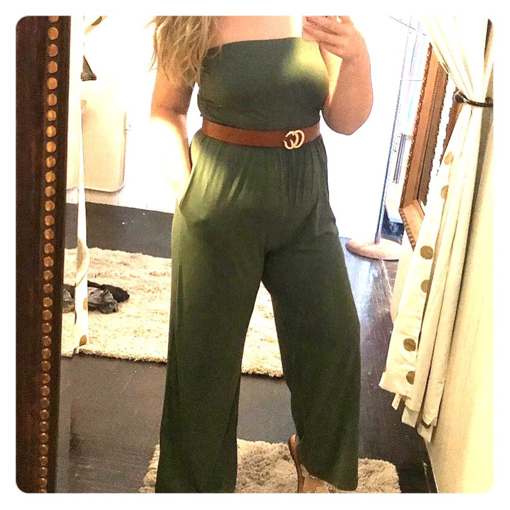 Tube top jumpsuit